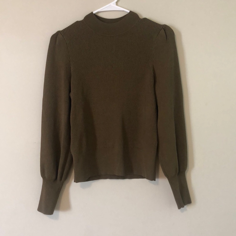 Banana Republic mock neck balloon sleeve sweater